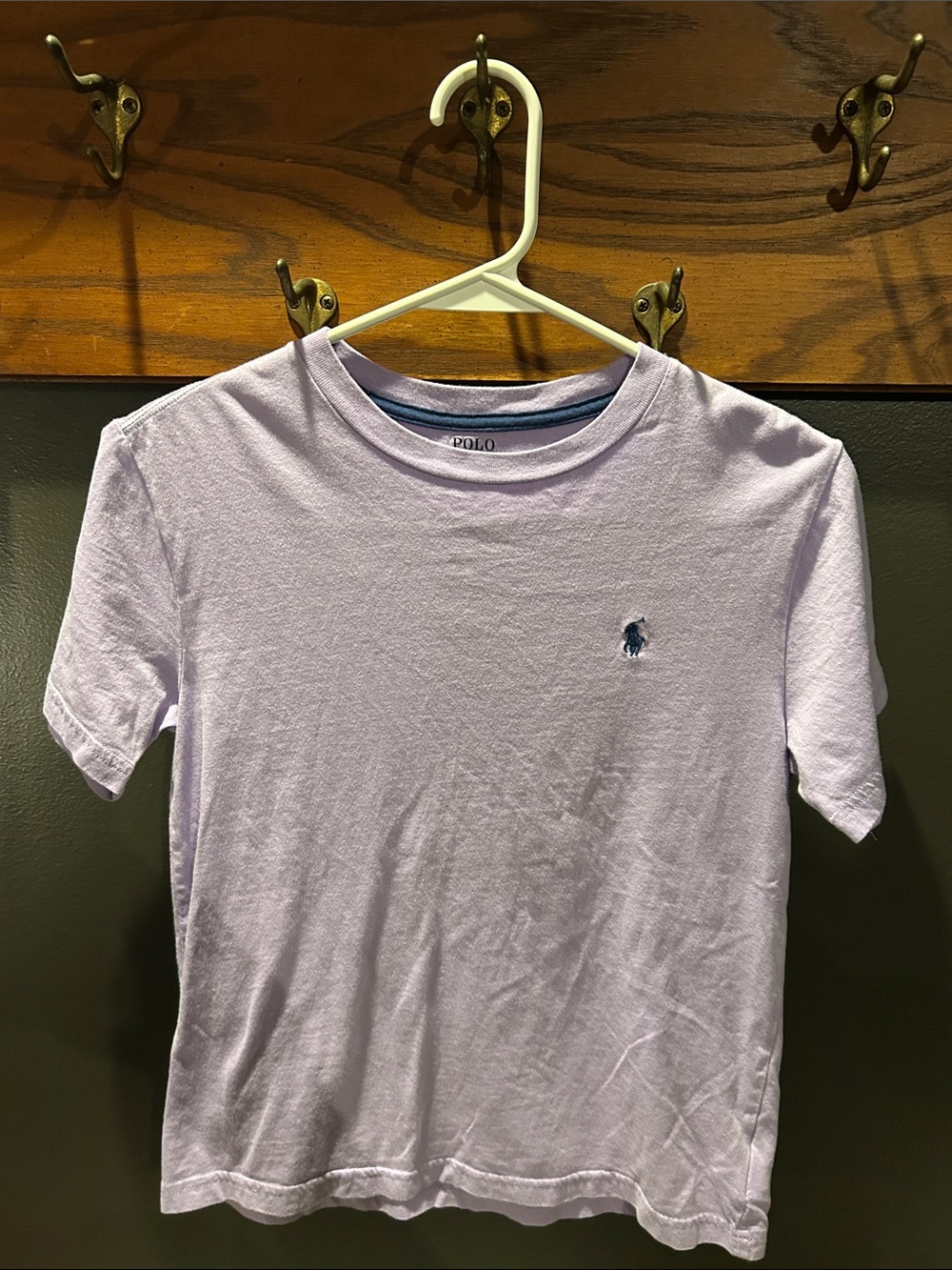 Kids Polo by Ralph Lauren Light Lavender Crew Neck T-Shirt